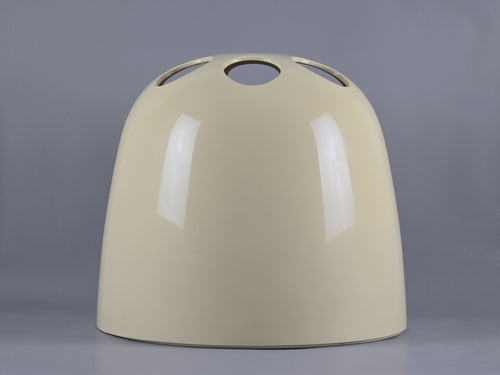Front view of a cream-colored Artemide Dedalo umbrella stand designed by Emma Gismondi Schweinberger.