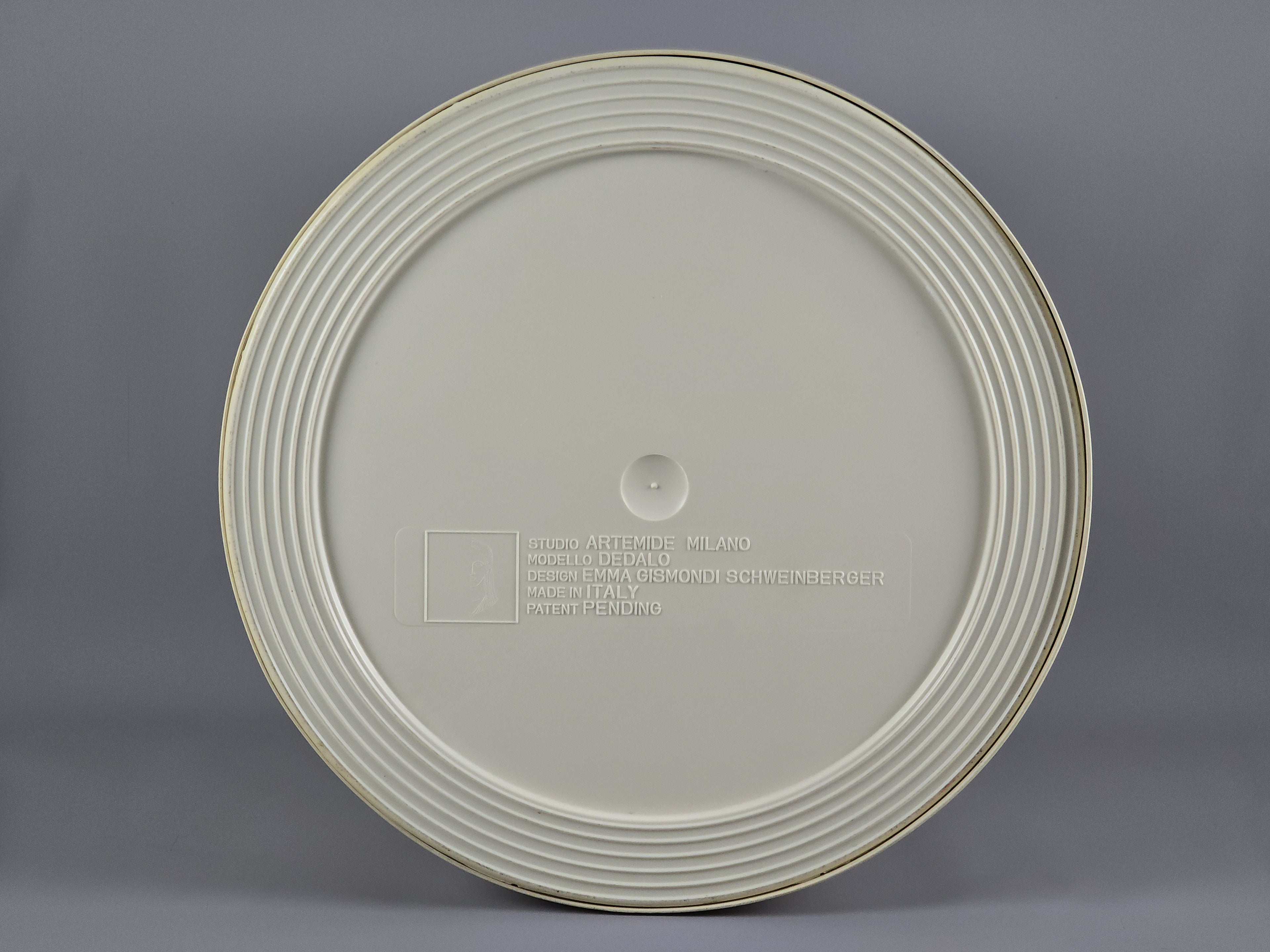 artemide milano dedalo umbrella stand image of bottom side with authentic marking