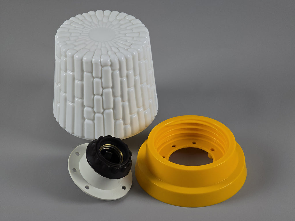 components and fittings of a vintage light