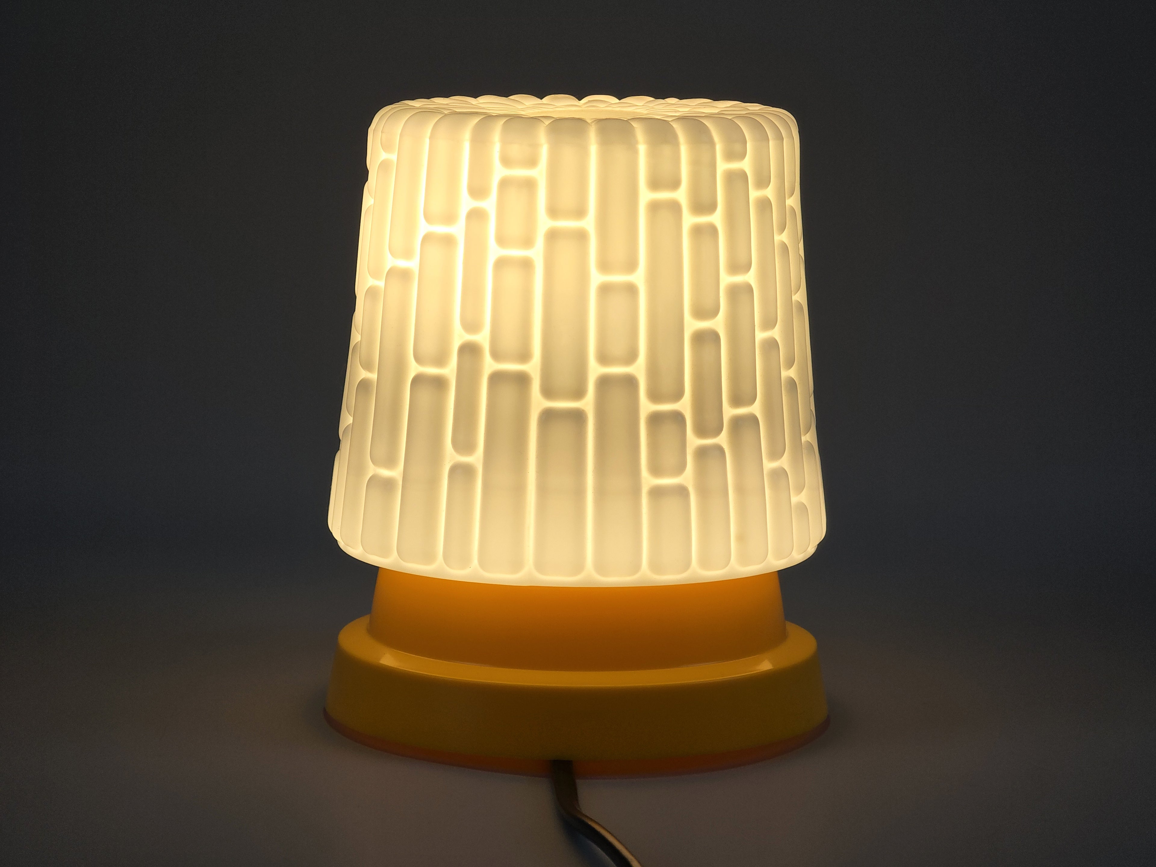 beautiful amber glow of a vintage light fixture